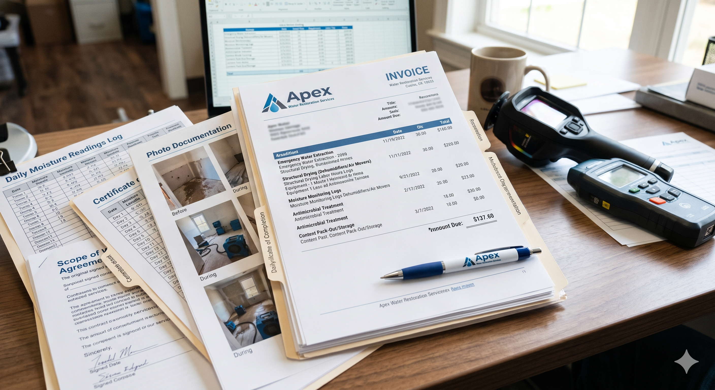 What to Include in Your Water Mitigation Invoice Package